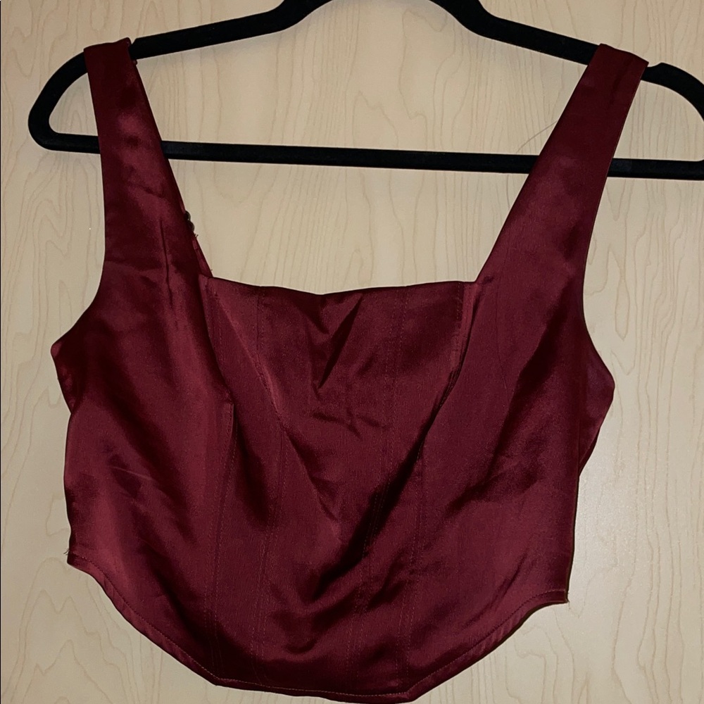 Elegant Burgundy Women's Top